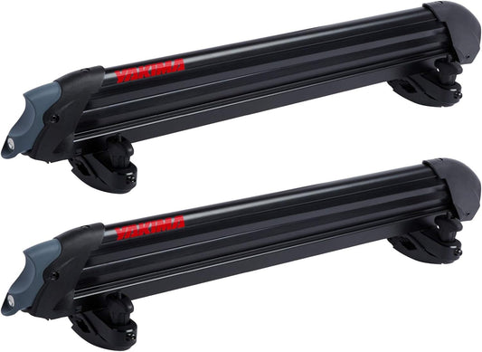 Yakima, PowderHound 6 Ski & Snowboard Mount, Fits Up to 6 Pairs of Skis or 4 Snowboards, Rides Quietly, Fits Most Roof Racks, Black